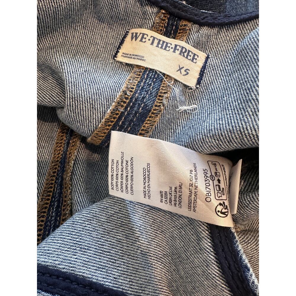 We The Free Free People Denim High Roller Jumpsuit XS - Picture 6 of 8